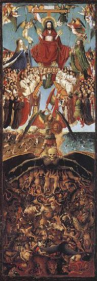 Jan Van Eyck Crucifixion y Juicio final Sweden oil painting art